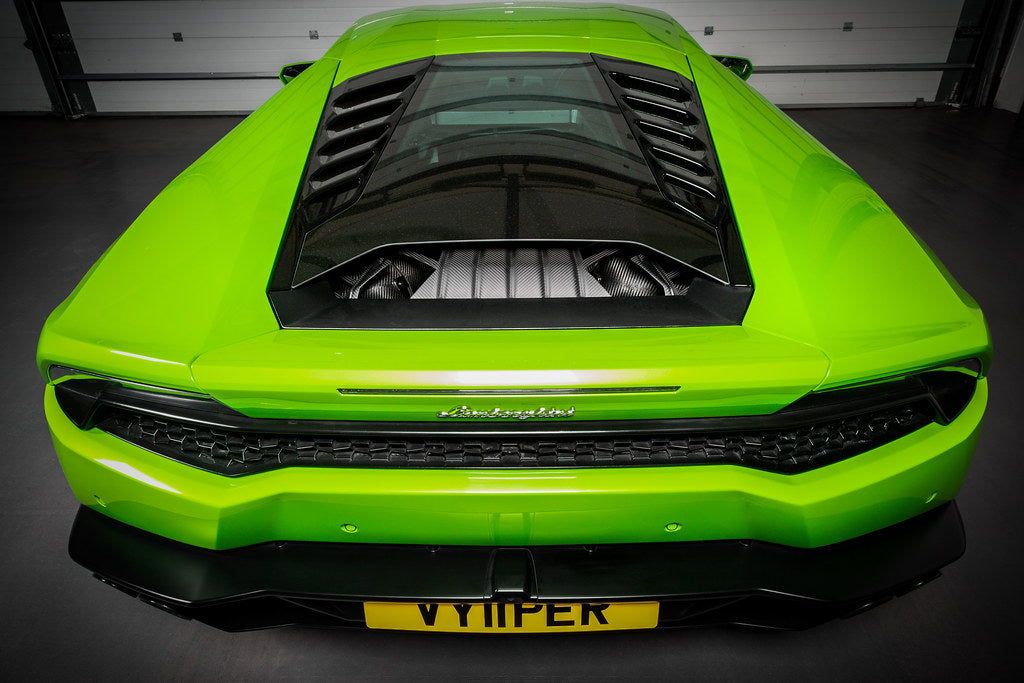 Eventuri Lamborghini Huracan Black Carbon Engine Cover Set