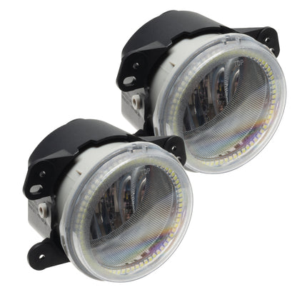Oracle Lighting 07-09 Jeep Wrangler JK Pre-Assembled LED Halo Fog Lights -Red