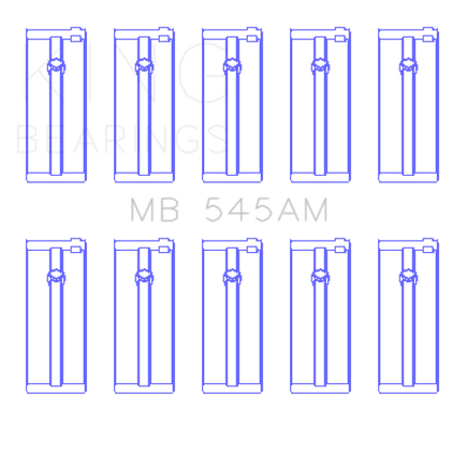 King Engine Bearings Ford N4A/Ne/L/N/Jcc/Lcj/Lse (Size +0.25mm) Main Bearing Set