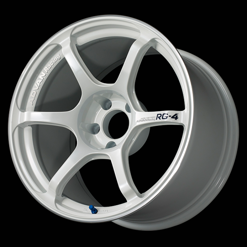 Advan RG-4 17x9.0 / +45 Offset / 5x114.3 / 73mm Bore / Racing White Metallic and Ring