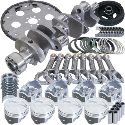 Eagle Chevy 350 1Pc 3.750in Crank 5.700in I-Beam Rods 4.040in Pistons 168 Tooth FP Balanced Assembly