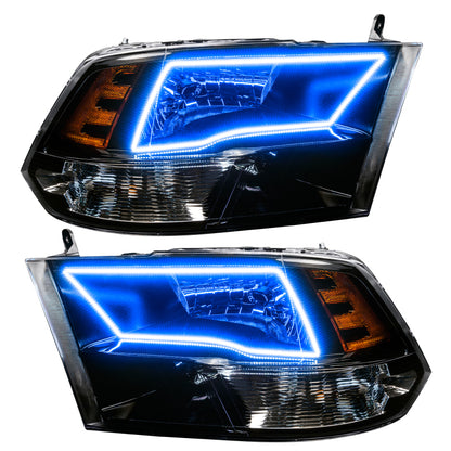 Oracle Lighting 09-18 RAM 1500 Sport Halo Headlights - Blk Housing w/2.0 Controller