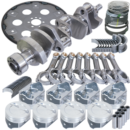 Eagle Chevy 350 1Pc 3.750in Crank 5.700in I-Beam Rod 4.030in Pistons Eagle 168 Tooth FP Bal Assembly