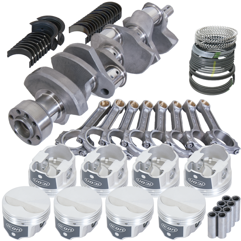 Eagle Chevy LT1 350 1Pc 3.480in Crank 5.700in I-Beam Rods -3.7cc 4.060in Pistons Rotating Assembly