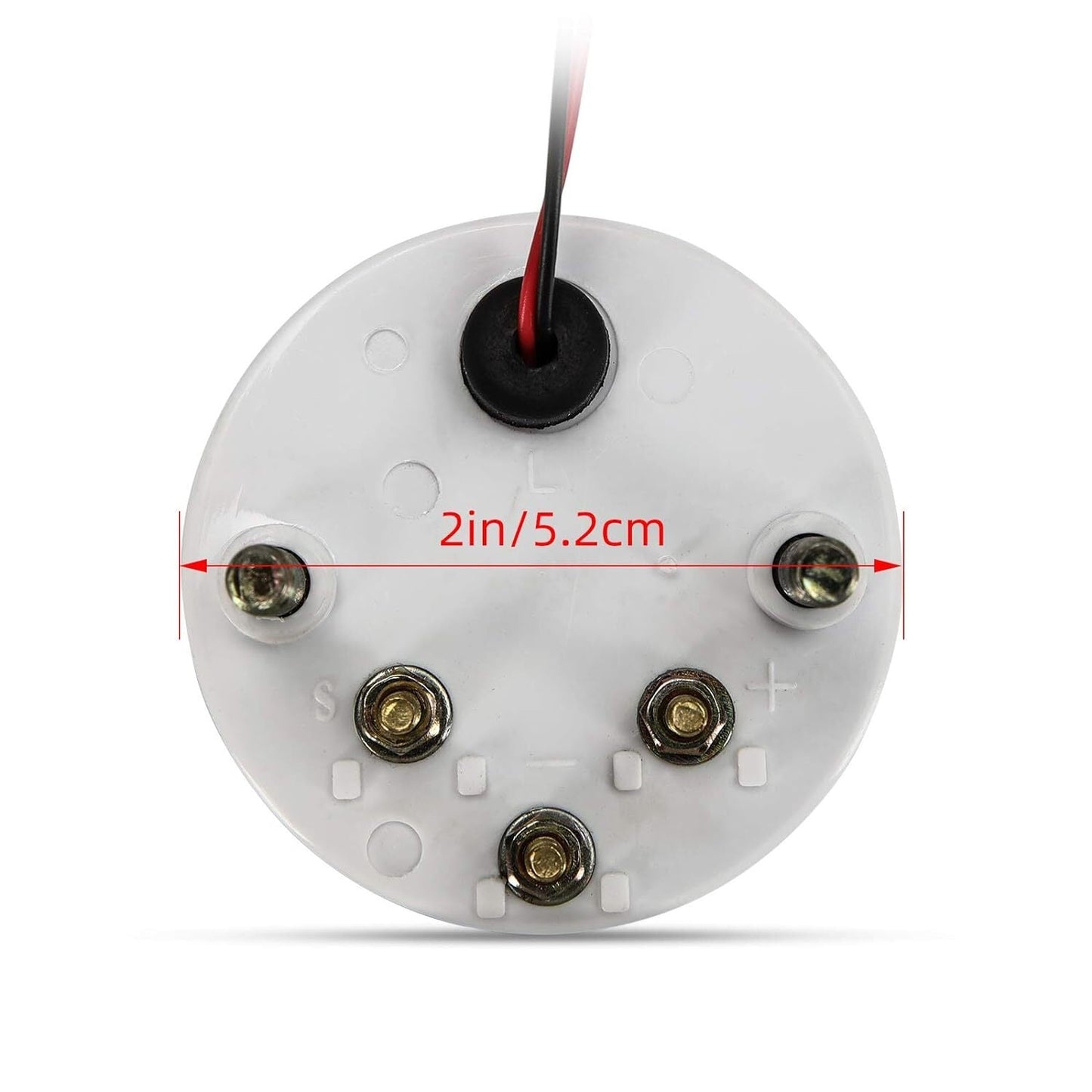 Prosport Gauges - 2-1/16" Electrical Fuel level Gauge Clear Lens White LED