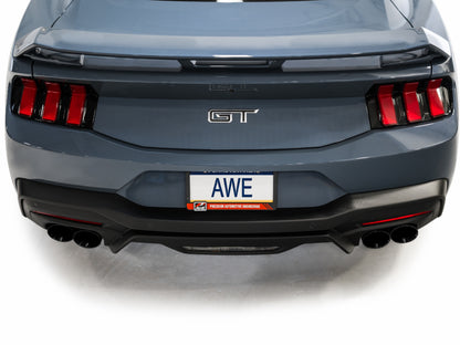 AWE 2024 Ford Mustang GT Fastback S650 RWD SwitchPath Cat-Back Exhaust w/ Quad Diamond Black Tips