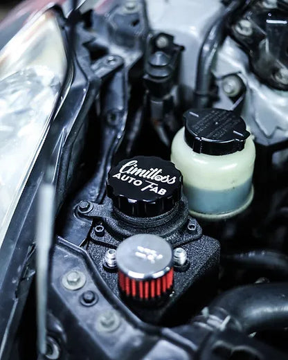 Limitless Auto Fab - Nissan 350z Catch Can AND Coolant Overflow