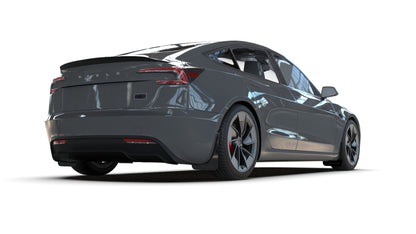 Rally Armor 24-25 Tesla Model 3 Highland Black UR Mud Flap Metallic Black Logo