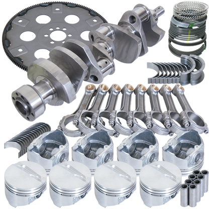 Eagle Chevy 350 1Pc 3.750in Crank 5.700in I-Beam Rods 4.030in Pistons 168 Tooth FP Balanced Assembly