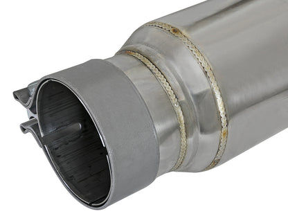 aFe MACH Force-Xp Resonator 2-1/2 IN Inlet/Outlet x 4 IN Dia. x 12 IN Body x 15 IN Overall Length