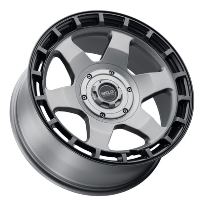 Weld Off-Road Ridge 17x9 - 5x114.3 / 5x127 BP - ET-12 - 78.1mm CB Satin Gunmetal Wheel (Black Ring)