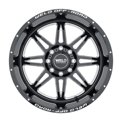 Weld Cheyenne W132 Series 20x12 / 8x180 / ET -44 / 124.3 CB - Gloss Black Milled