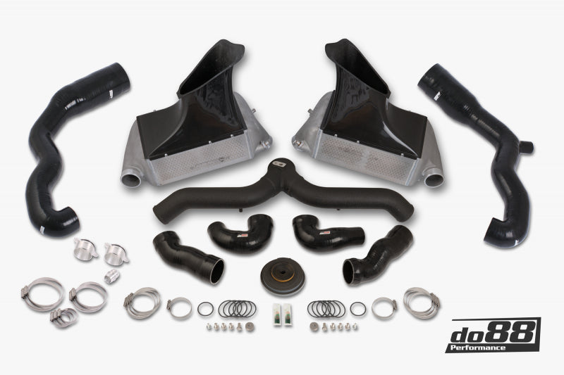 do88 07-09 Porsche 911 Turbo/GT2 (997.1) BigPack Intercooler Kit w/Black Pipe + Inlets