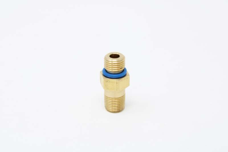 Aeromotive 14-25 Chevy V8 Fuel Rail Pressure Sensor Adapter M10x1.0 Male to 1/8-MNPT Male - Brass