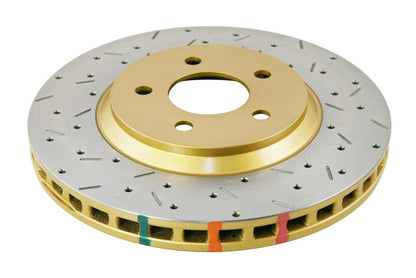 DBA 05-10 Mustang GT/ 11+ V6 Front Drilled & Slotted 4000 Series Rotor