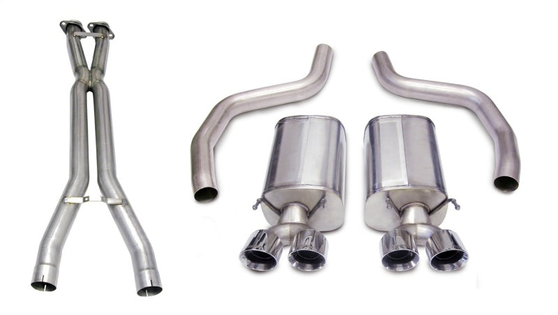 Corsa 06-11 Chevrolet Corvette C6 Z06/ZR1 Sport Cat-Back Dual Rear Exit w/ Twin 4.0in Black Tips