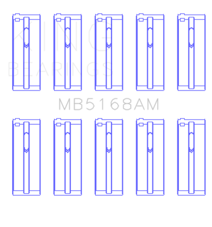 King Engine Bearings Honda F22B/H22A (Size +0.75mm) Main Bearing Set