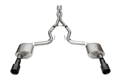 Corsa 2024+ Ford Mustang GT 5.0L V8 Xtreme 4.5 Cat-Back Duel Rear w/ 4.5 In Carbon Fiber Tips