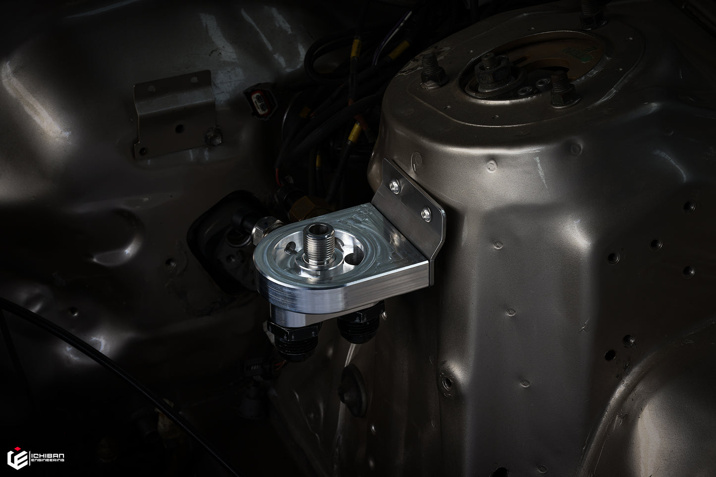 Ichiban Engineering - Universal Billet Remote Oil Filter Mount Kit