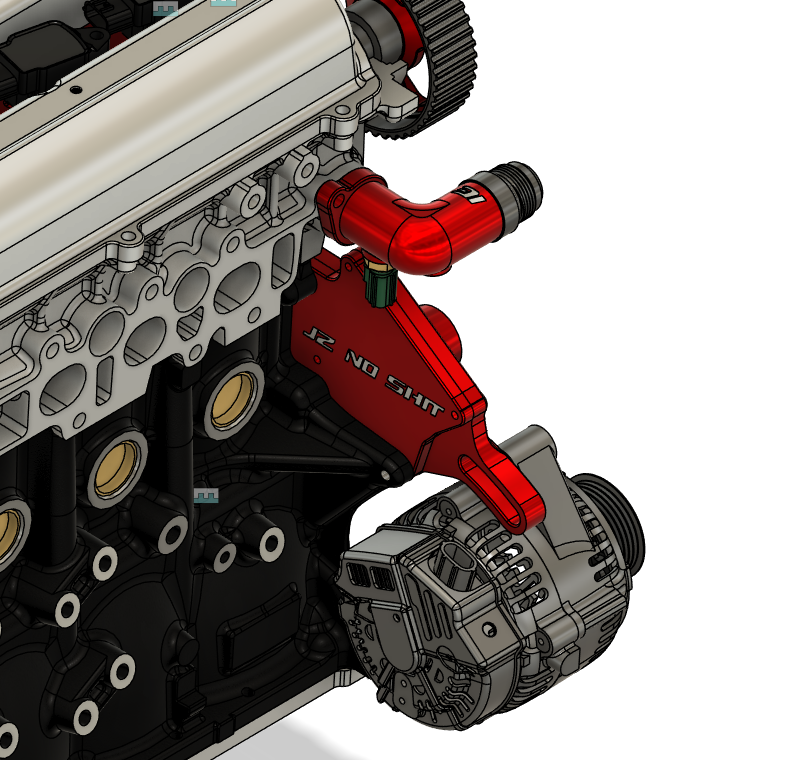 Ichiban Engineering - 1JZ / 2JZ - Billet Water Inlet Alternator Bracket