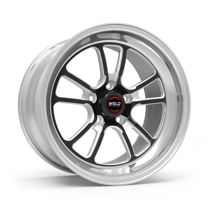 Weld S70 RT-S 17x11in / 5x115 BP / 6.2in. BS - Black Center - Polished Shell Wheel