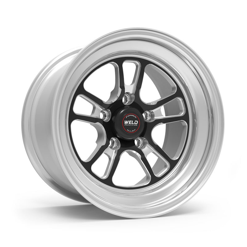 Weld S70 RT-S 15x7.3in / 5x120.65 BP / 4.5in. BS - Black Center - Polished Shell Wheel