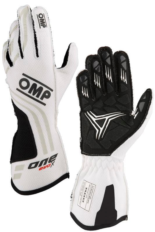 OMP ONE EVO-X MY24 GLOVES FIA 8856-2018 NAVY BLUE / CYAN SZ S