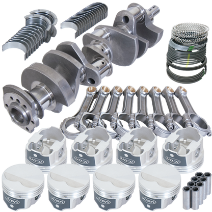 Eagle Chevy 350 3.480in Crank 5.700in I-Beam Rods -3.7cc Flat Top 4.030in Pistons Rotating Assembly