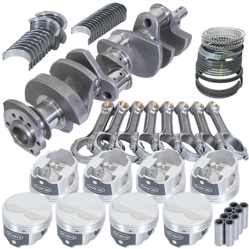 Eagle Chevy LT1350 1Pc 3.480in Crank 5.700in I-Beam Rods -3.7cc 4.040in Pistons Rotating Assembly