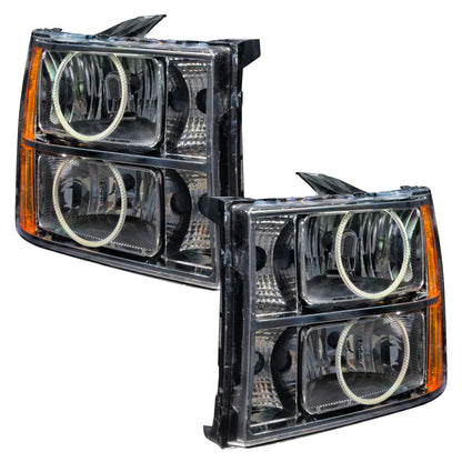 Oracle Lighting 07-13 GMC Sierra Pre-Assembled LED Halo Headlights - Blue