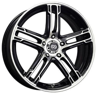 Enkei FD-05 16X7 5x100 50mm Offset 72.62mm Bore Black Machined Wheel (MOQ 40)
