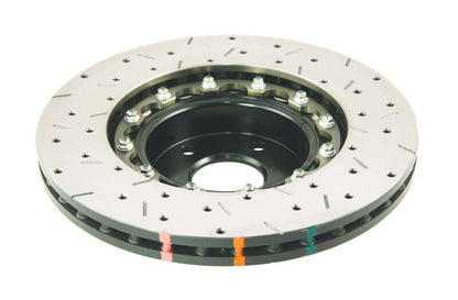 DBA 02-10 WRX / 13+ FR-S / 13+ BRZ Premium Front Drilled & Slotted 5000 Series Rotor w/ Black Hat