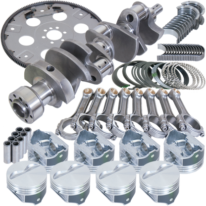 Eagle Chevy 350 1Pc 3.750in Crank 5.700in I-Beam Rods 4.060in Pistons 168 Tooth FP Balanced Assembly