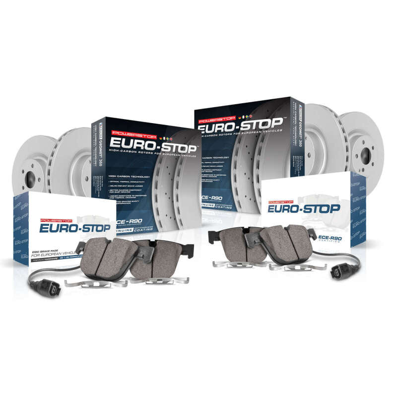 Power Stop 17-18 Volkswagen Golf Front & Rear Euro-Stop Brake Kit