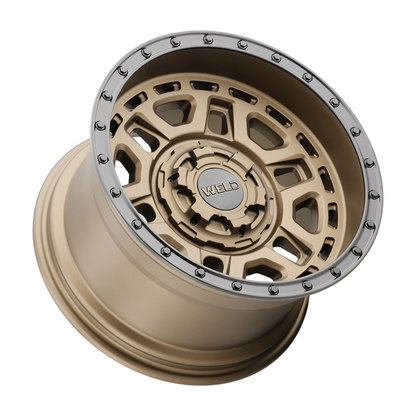 Weld Off-Road Crux 20x10in / 5x127 BP / ET -18 / 87.1mm Bore - Silver Machined Wheel