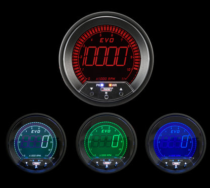 Prosport Gauges - 3-3/8" Premium EVO Series Tachometer with  Peak/Warning