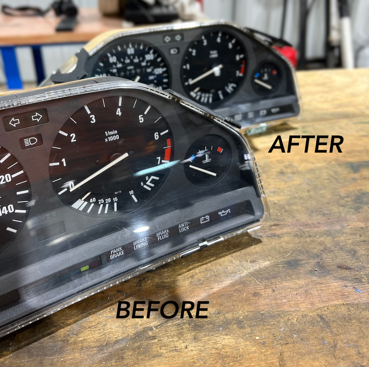 E30 Gauge Cluster Rings