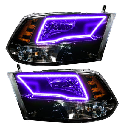 Oracle Lighting 09-18 RAM 1500 Sport Halo Headlights - Blk Housing w/No Controller