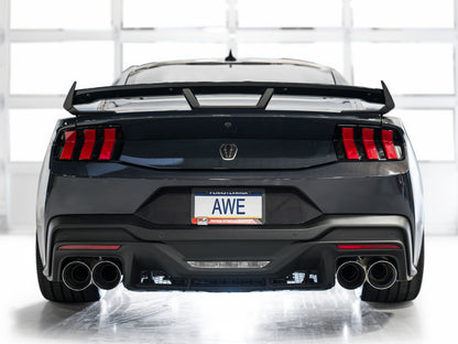 AWE 2024 Ford Mustang Dark Horse S650 RWD SwitchPath Cat-Back Exhaust w/ Quad Chrome Silver Tips