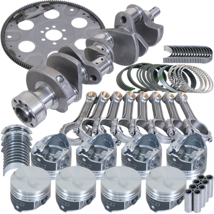 Eagle Chevy 305 1Pc 3.480in Crank 5.700in I-Beam Rods 3.776in Pistons 153 Tooth FP Balanced Assembly