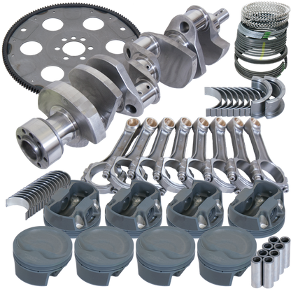 Eagle Chevy 350 1Pc 3.750in Crank 6.000in I-Beam Rod 4.030in Pistons 153 Tooth FP Balanced Assembly