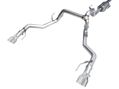 AWE Tuning 2021+ Ford F150 Tremor w/ Bumper Cutouts 0FG Non-Resonated Cat-Back w/ Chrome Silver Tips