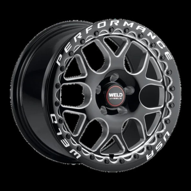 Weld Solana Beadlock 15x10 / 5x114.3 BP / ET25 /  7.46in BS / 78.1 Dia  - Gloss Black MIL Wheel