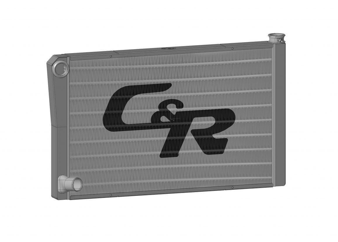CR Racing - Radiator Universal CR Performance Double Pass Open 31 Inch x  Inch 1-3/4 Inch Low Outlet (Ford)