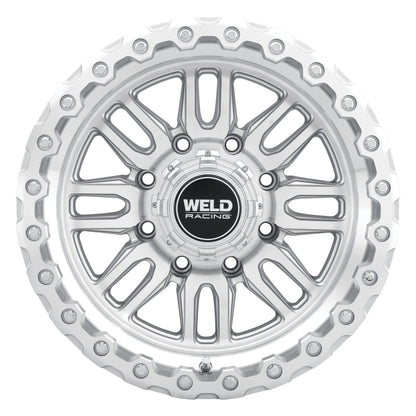 Weld Off-Road Swift 17x9in - 8x180 BP - ET-12 - 124.3mm CB - Gloss Silver Machined Wheel & Ring