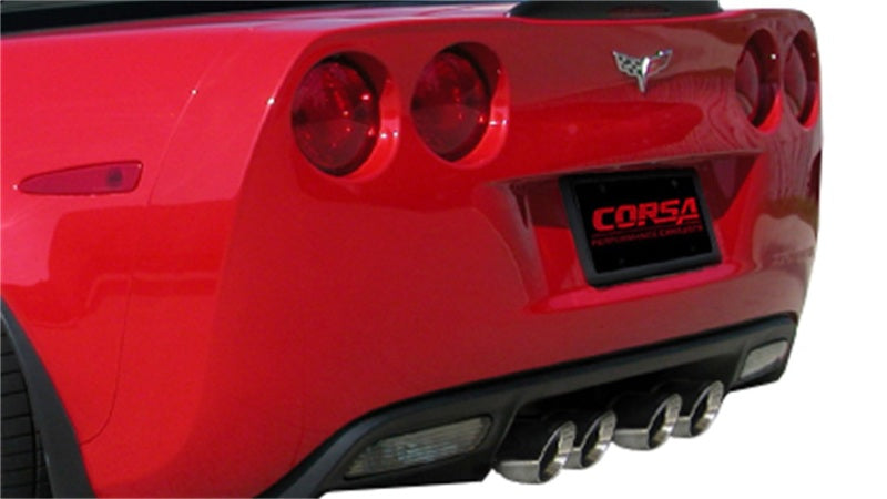 Corsa 06-11 Chevrolet Corvette C6 Z06/ZR1 Sport Cat-Back Dual Rear Exit w/ Twin 4.0in Black Tips