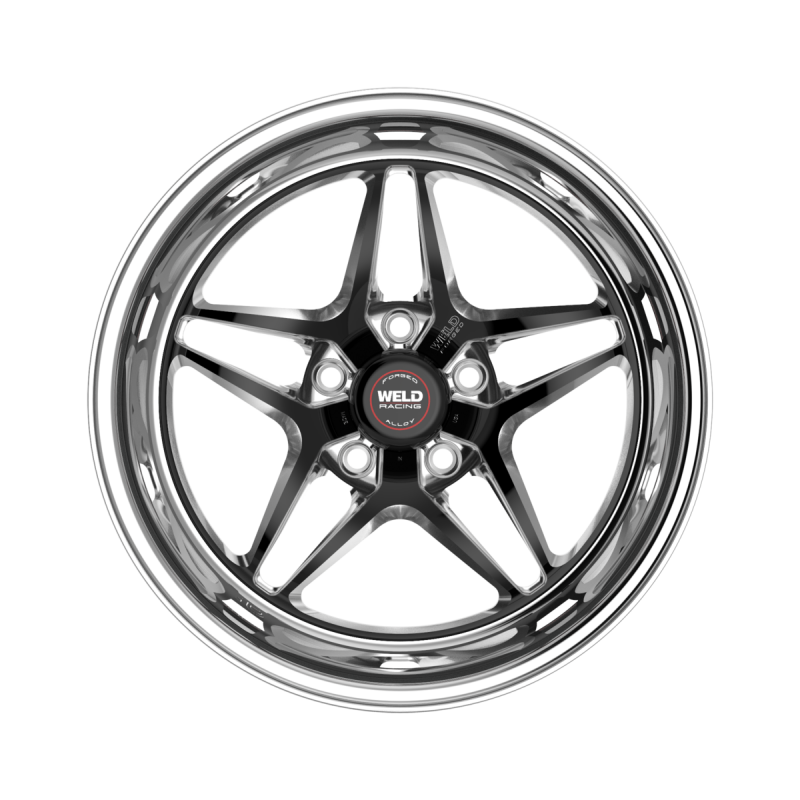 Weld S81 18x10 / 5x4.75 BP / 6.6in BS +28mm ET High Pad Black Center Wheel