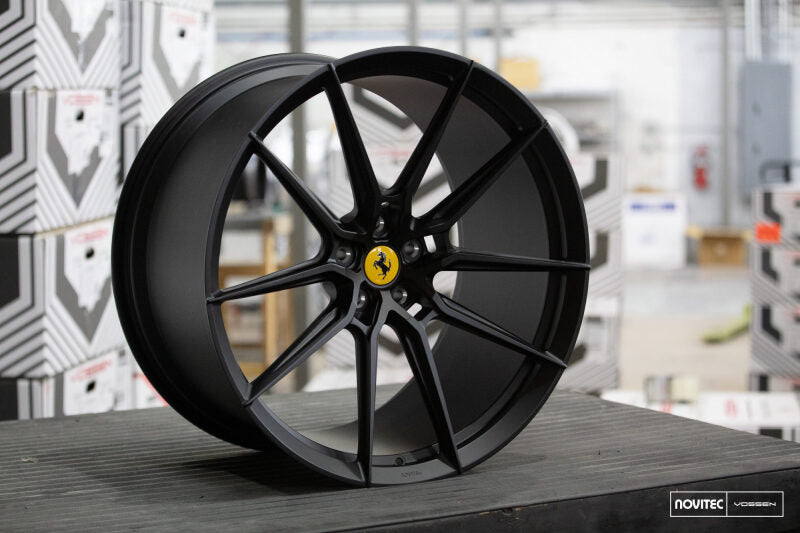 Vossen x Novitec NF9 20x9.5in - 5x114.3 BP - ET38 - Satin Black Ferrari 296 Front Wheel