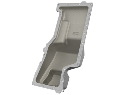 aFe 20-25 GM Trucks L6 3.0L Engine Oil Pan - Black w/ Machined Fins