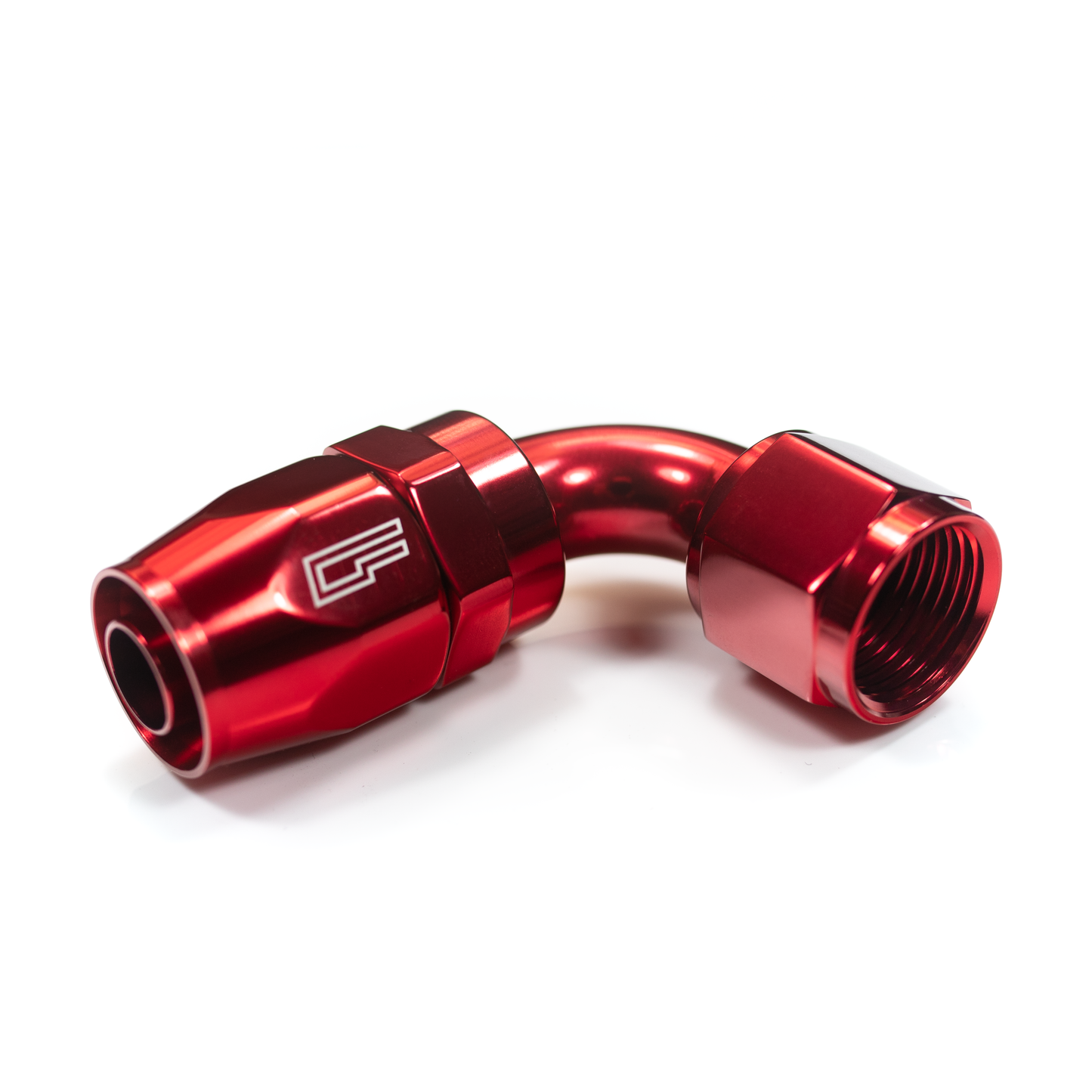 ColorFittings - 10 AN 90 Degree Female Aluminum Hose End (PTFE)
